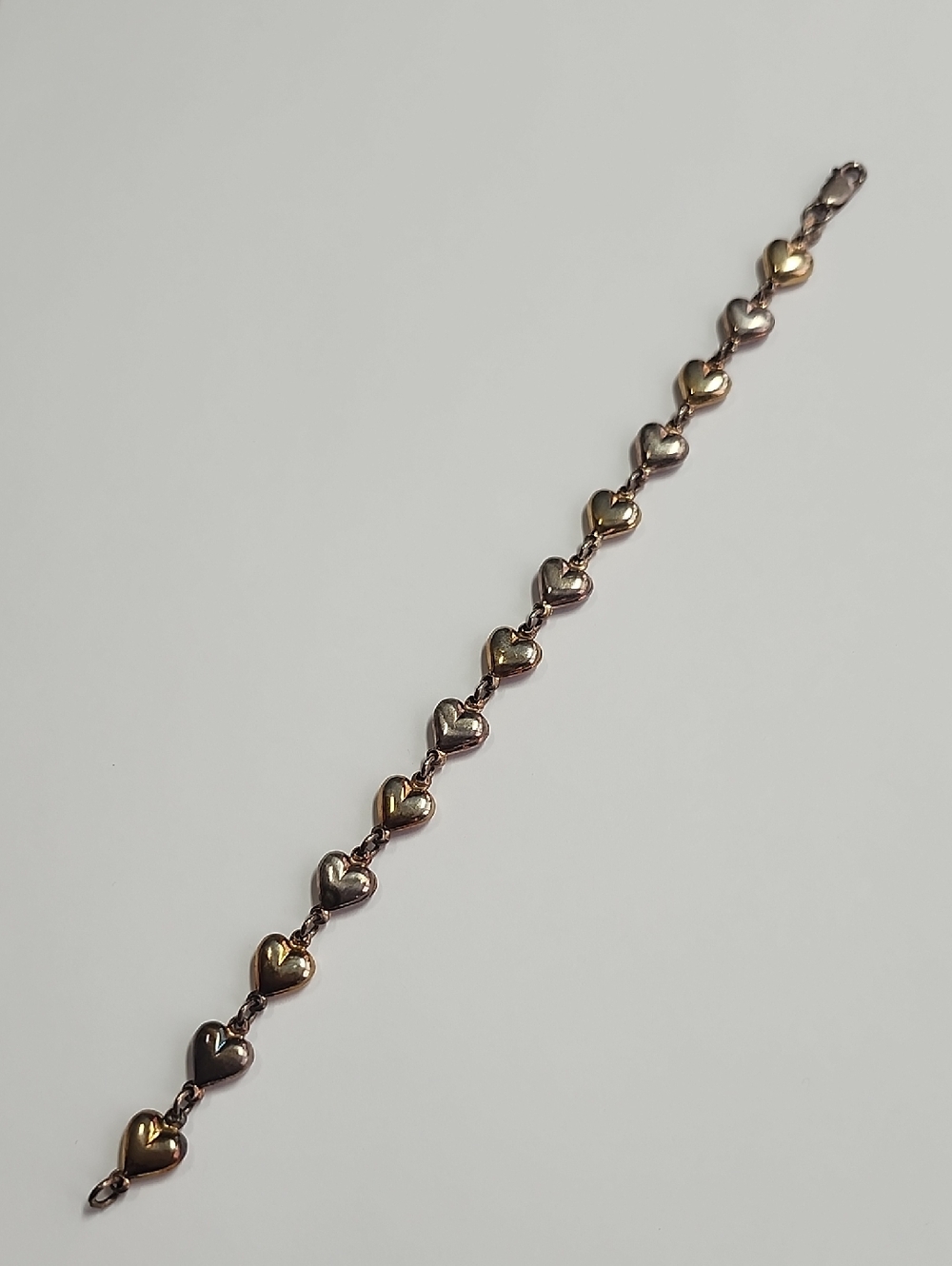 Milor Italy 925 Sterling Silver Heart Link Bracelet - Women Jewelry